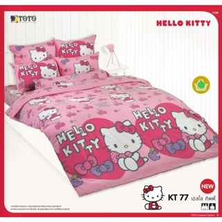 TOTO 🍄KT77🍄ลายคิตตี้ Hello Kitty ชุดผ้าปูที่นอน ชุดเครื่องนอน ผ้าห่มนวม  ยี่ห้อโตโตแท้100%