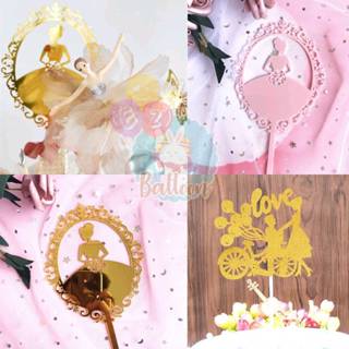 🇹🇭ที่ปักเค้ก,ป้ายปักเค้ก,ป้ายเค้ก,cake topper Banner ลายเจ้าหญิงสุดหรูหรา ใช้ปักตกแต่งเพื่อความสวยงาม CF (CF-28)​