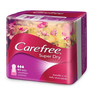 แคร์ฟรี ซุปเปอร์ ดราย Carefree Super Dry 40 ชิ้น (ไม่มีน้ำหอม)
