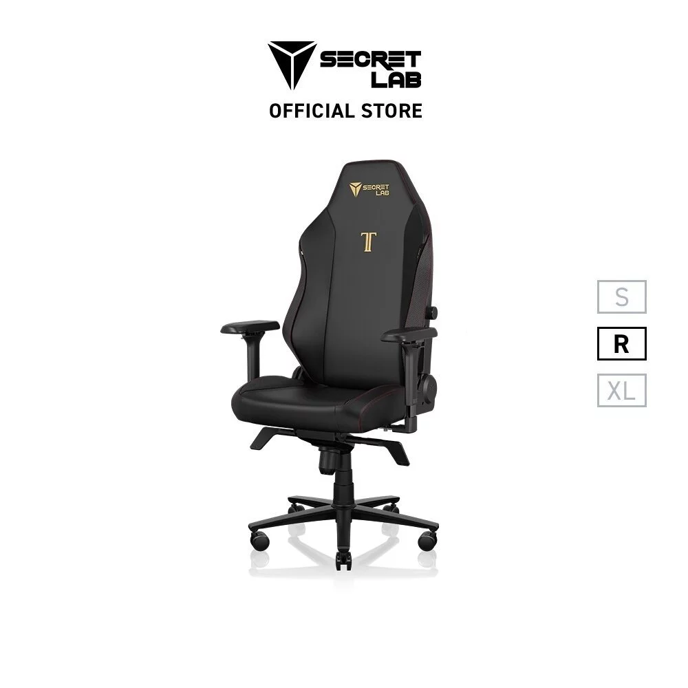 Secretlab รุ่น TITAN Evo เก้าอี้เกมมิ่งเพื่อสุขภาพ Ergonomic E-Sport เบาะหนัง Hybrid NEO สีดำ เก้าอี้สีดำ โลโก้ทอง (Stealth)