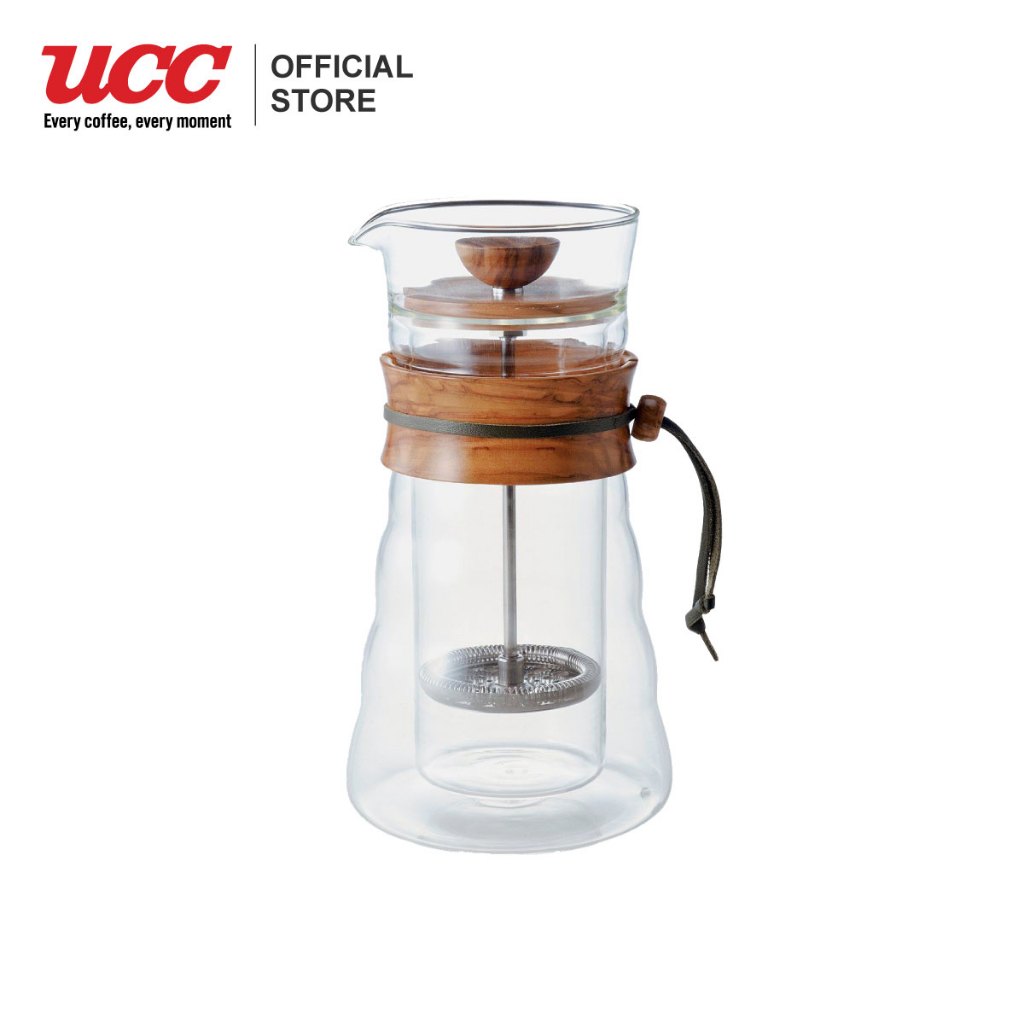 HARIO Double Glass Coffee Press (Olive Wood) Shopee Thailand