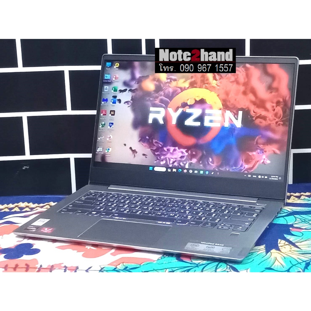 โน๊ตบุ๊คมือสอง LENOVO CPU AMD Ryzen 7 3700U จอ14”IPS แรม12+NVMe1TB ...