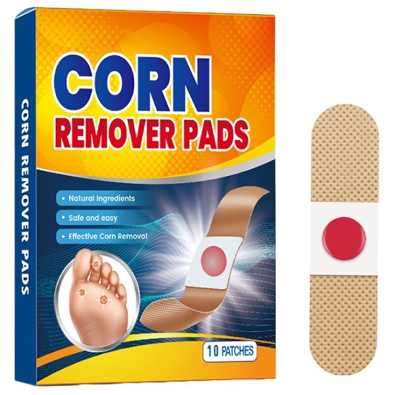 แผ่นปิดหูดและตาปลา พลาสเตอร์ยาสำหรับตาปลา MQ Corn Removal Pads 10 ชิ้น