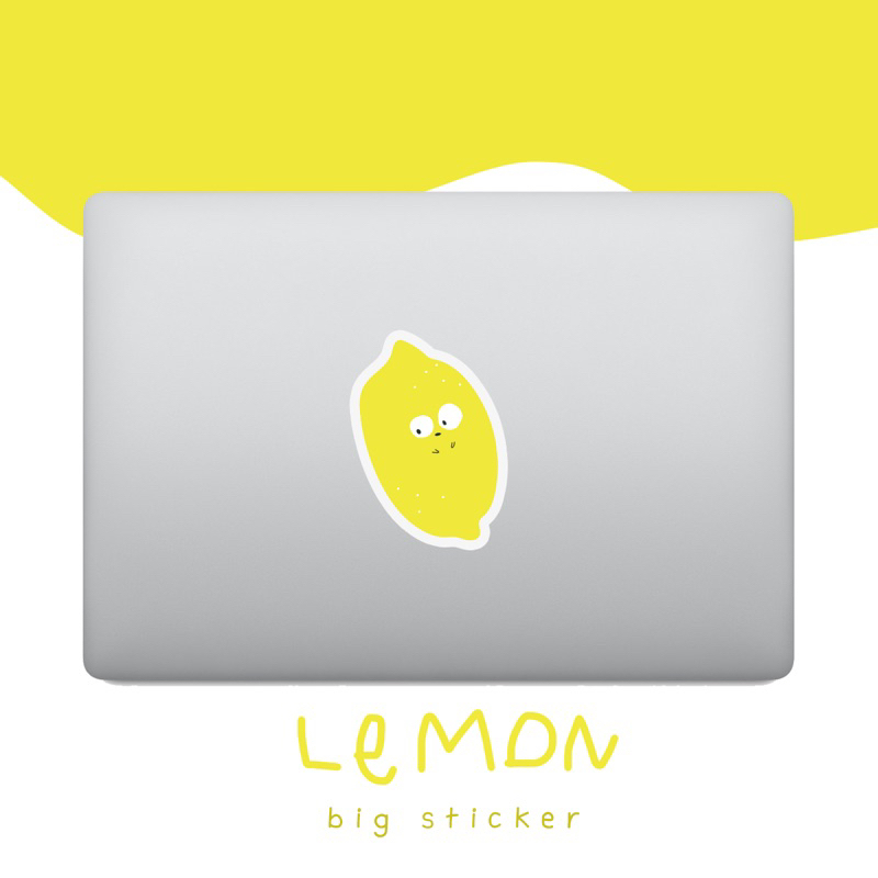Big Sticker - Lemon สติ้กเกอร์ดวงใหญ่ กันน้ำ น้องเลม่อน | Shopee Thailand