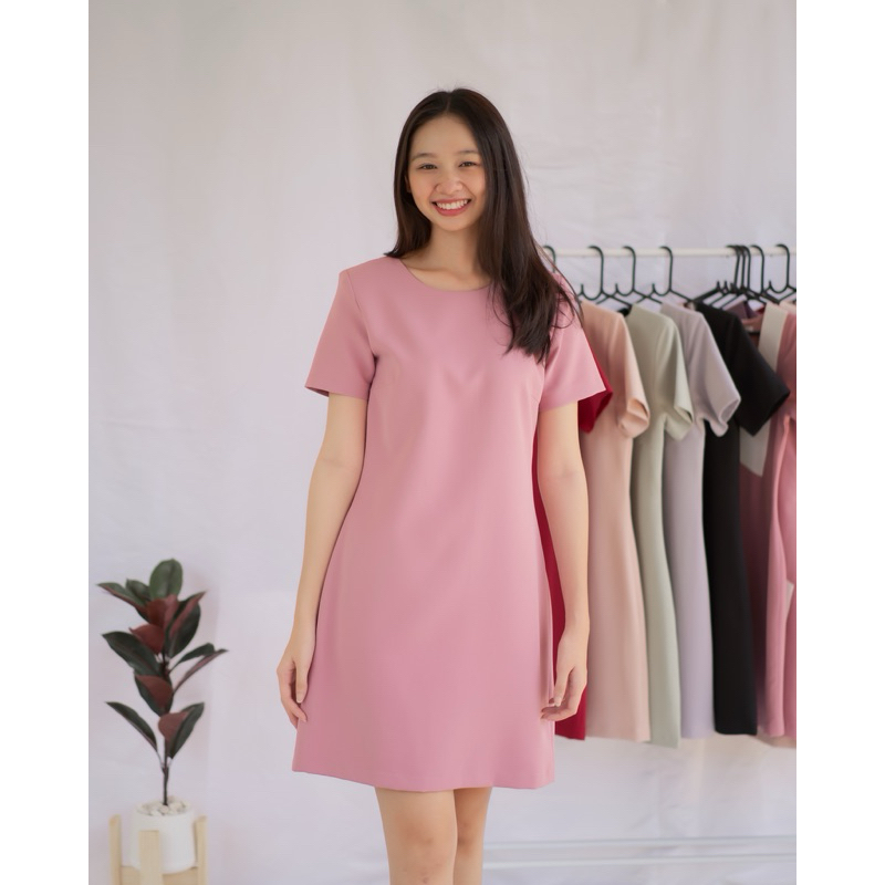 Dressii Me - ชุดเดรสทำงาน รุ่น Basic me dress คอกลม ทรงA มีไซด์ XS ...
