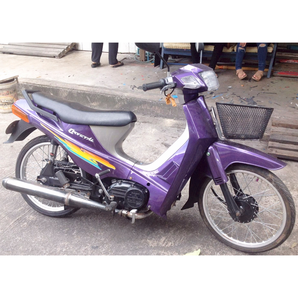ฝาครอบโช๊คหน้า RC110 (CRYSTAL) สีม่วงใหม่ (S46) ขวา/ซ้าย (คู่) (5267 ...