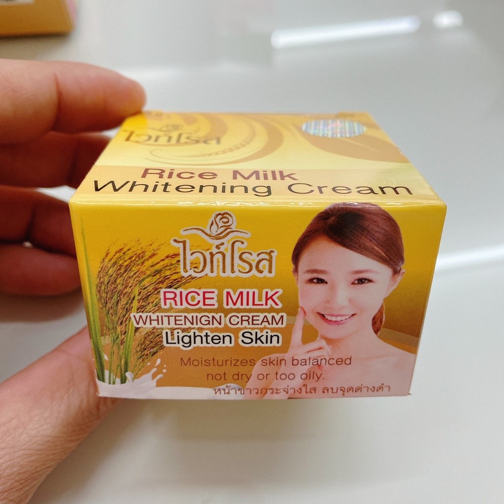 ครีมไวท์โรสน้ำนมข้าว Rice Milk Whitening Cream Lighten Skin Shopee