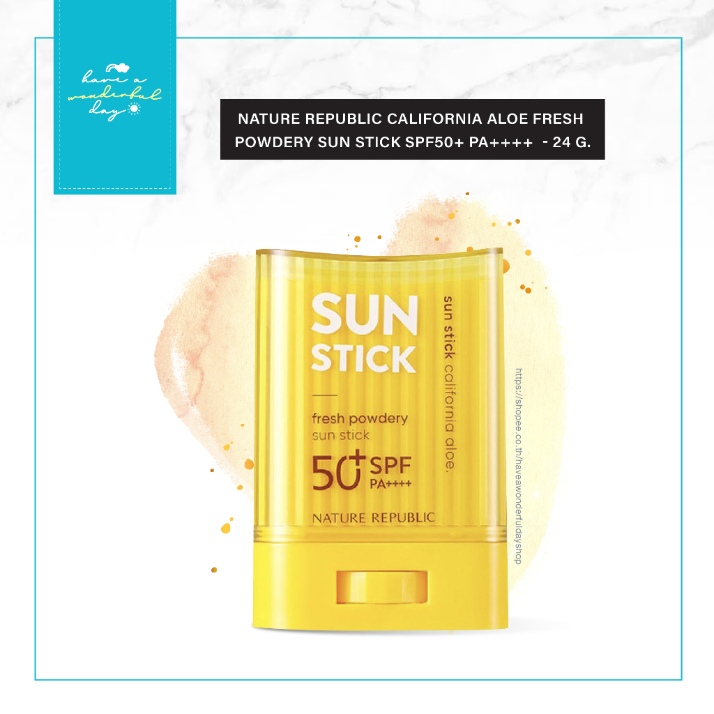 NATURE REPUBLIC Aloe Fresh Powdery Sunscreen UV Sun Stick SPF50+ PA+++
