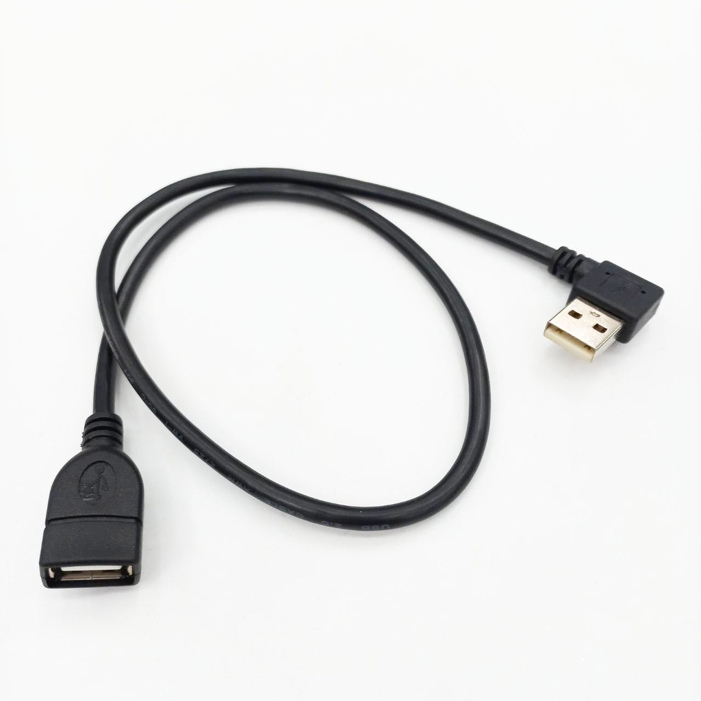 Cable USB 2.0 ผู้-เมีย สาย usb เพิ่มความยาวแบบหัวงอ ยาว 52 cm | Shopee ...