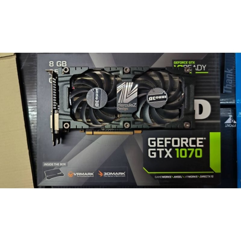 การ์ดจอ Inno3D GTX 1070 Twin X2 GDDR5 8 gb มือสองสภาพดีมีกล่องเดิม