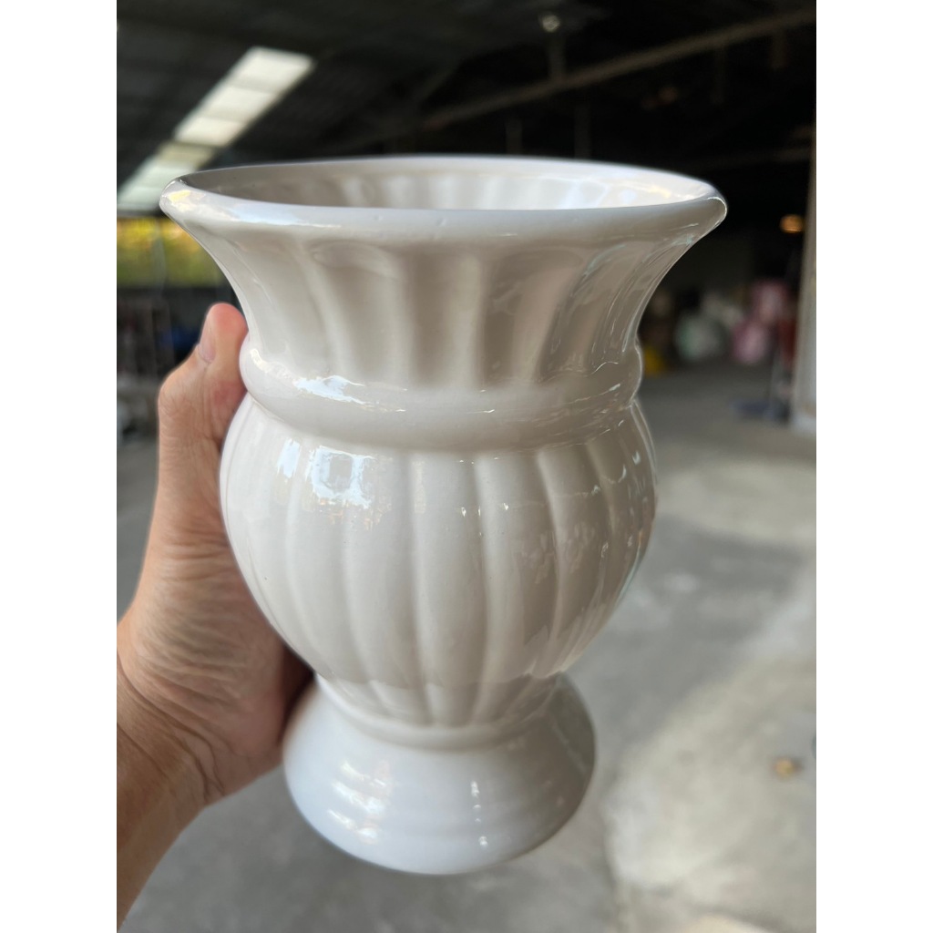 แจกันจัดดอกไม้ สูง 7 นิ้ว กว้าง 4 นิ้ว แจกันเซรามิค แจกันขนาดสูง แบบ ...