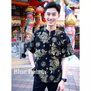 โปรโมชั่น Flash Sale : เสื้อคู่ตรุษจีนผ้าฝ้ายพิมพ์ลายทองคำ