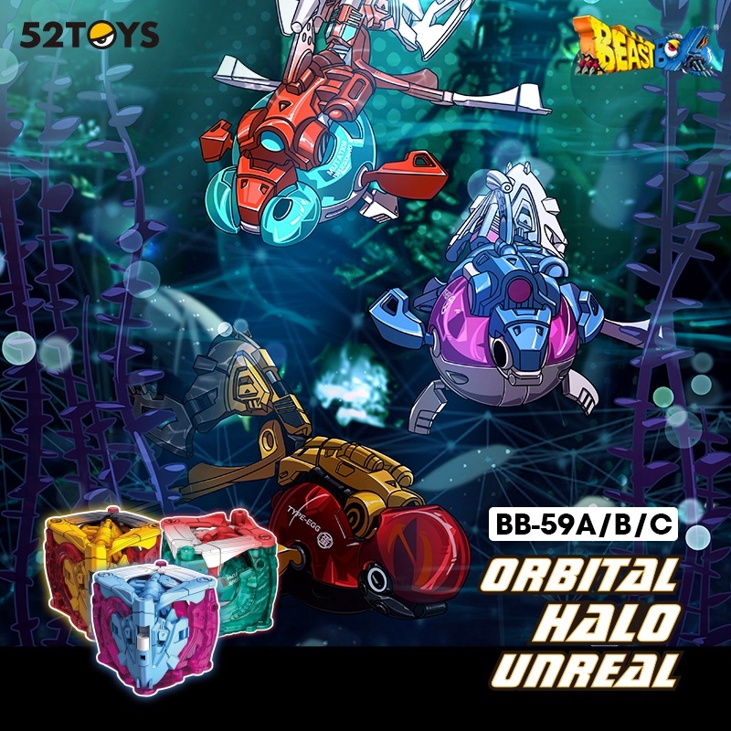52TOYS Beastbox BB-59A Orbitale - Action Figure Trasformabile In Cubo E Mecha - Polpo Articolato In ABS - Regalo Per Ragazzi