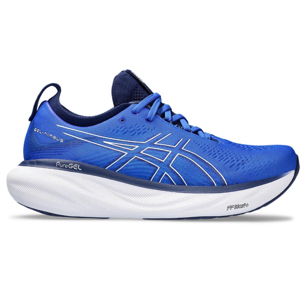 ASICS GELNIMBUS 25 MEN RUNNING ผู้ชาย รองเท้าวิ่ง ของแท้ หน้ากว้าง 2E ILLUSION BLUE/PURE