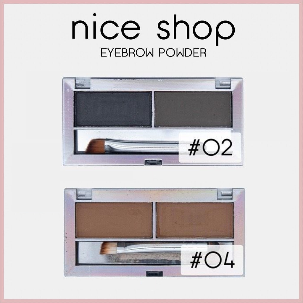 ที่เขียนคิ้วแบบฝุ่น ไนซ์ชอป Nice Shop Eyebrow Powder มี 2เฉดสีใน 1ตลับ ...