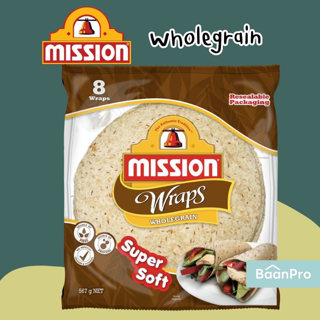 mission wraps แผ่นแป้งตอติญ่า แผ่นแป้งแร็พ | Shopee Thailand