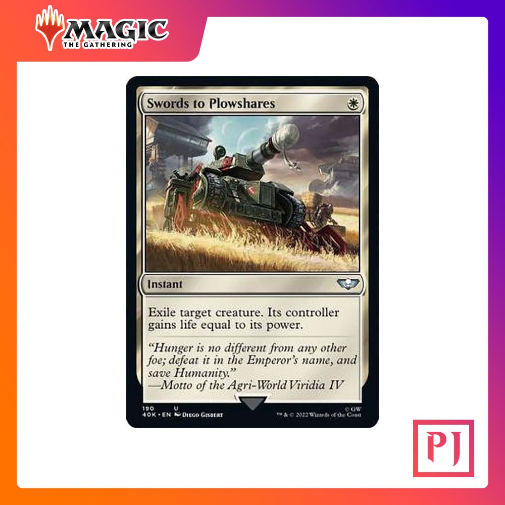 [MTG] Swords to Plowshares [40K] [WHITE] [RARE] [NORMAL] [ENG] (การ์ดเม