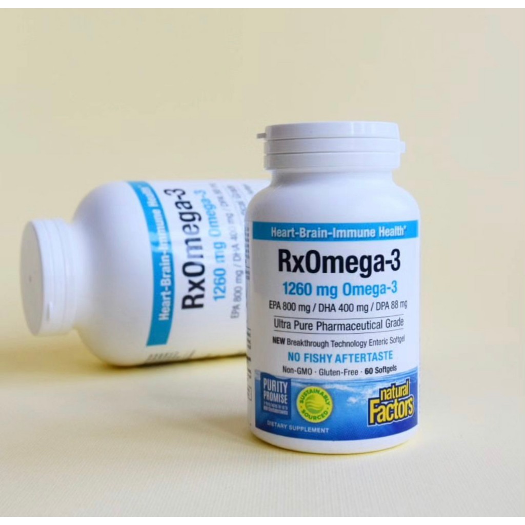 [พร้อมส่ง] Natural Factors, Rx Omega 3 Factors 1260 mg & RxOmega-3 ...