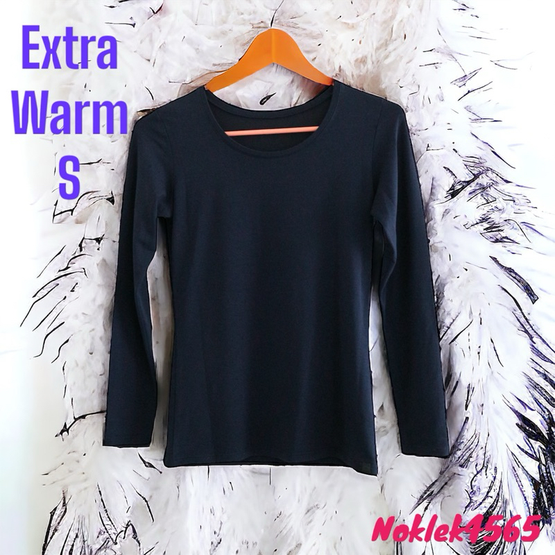 Cotton Long Sleeve T-SHIRT HEATTECH EXTRA CHAUD COL ROULu00c9