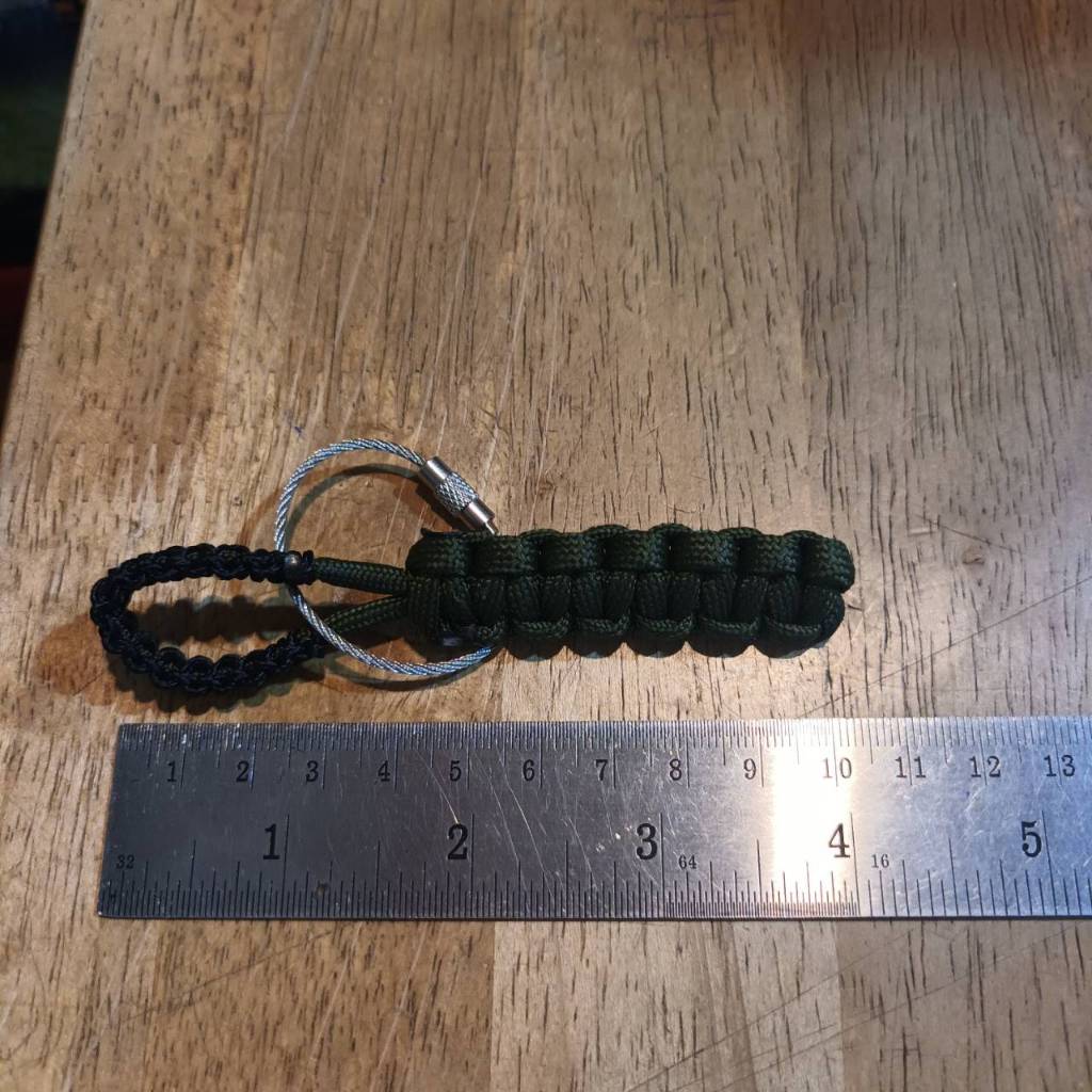 MC2 ฺStainless Steel Sling Key Chain Cobra Knot Lanyard Paracord 550 ...