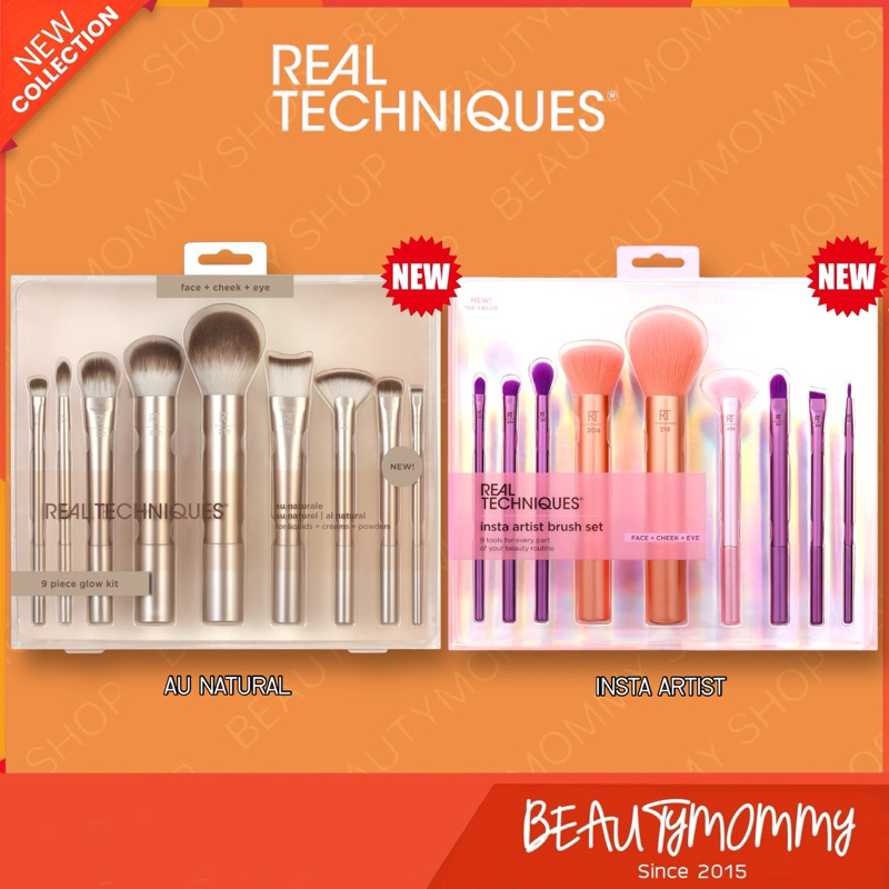 แท้ชัวร์!REAL TECHNIQUES Au Naturale Face/ Insta Artist Brush Set