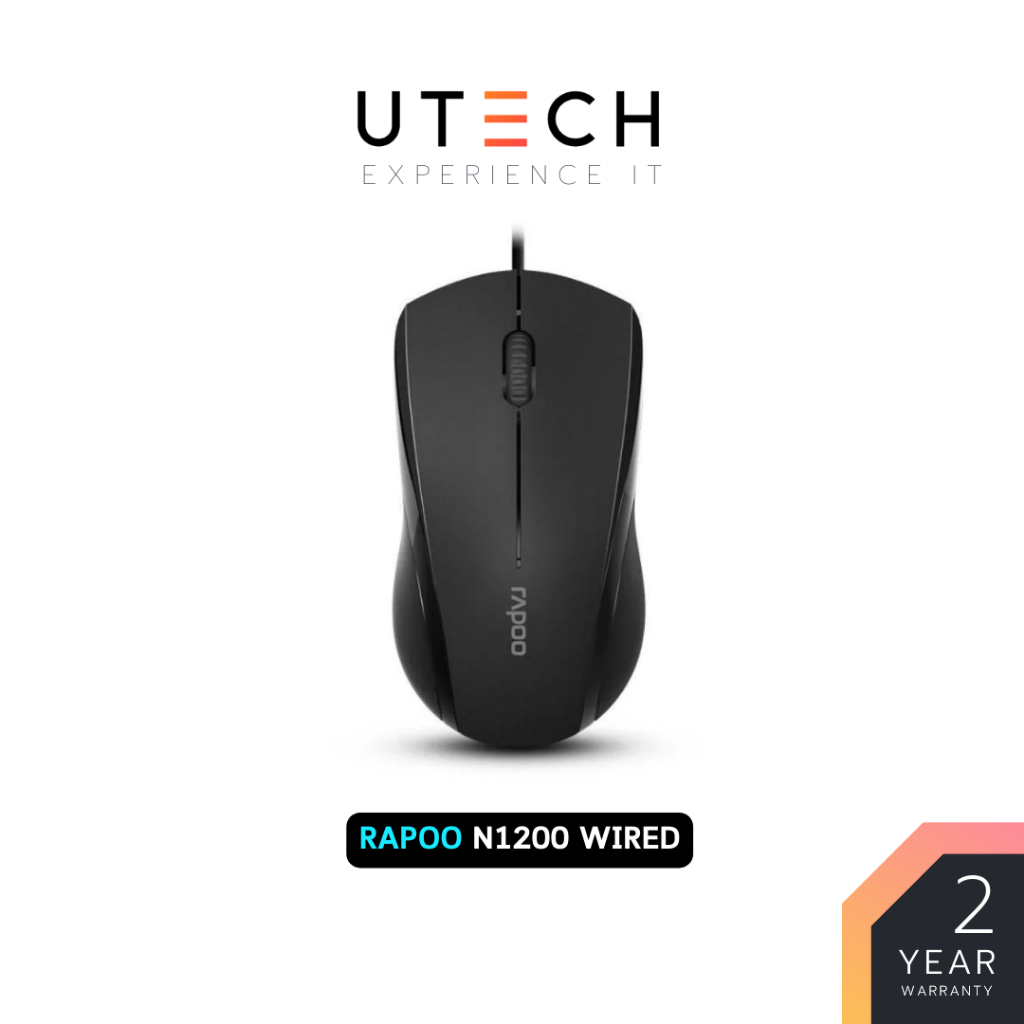 เมาส์ Rapoo N1200 Wired Mouse by UTECH | Shopee Thailand