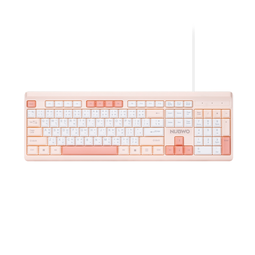 NUBWO คีย์บอร์ด Rubber Dome รุ่น NK44 Wired Keyboard TH/EN Keyboard ...