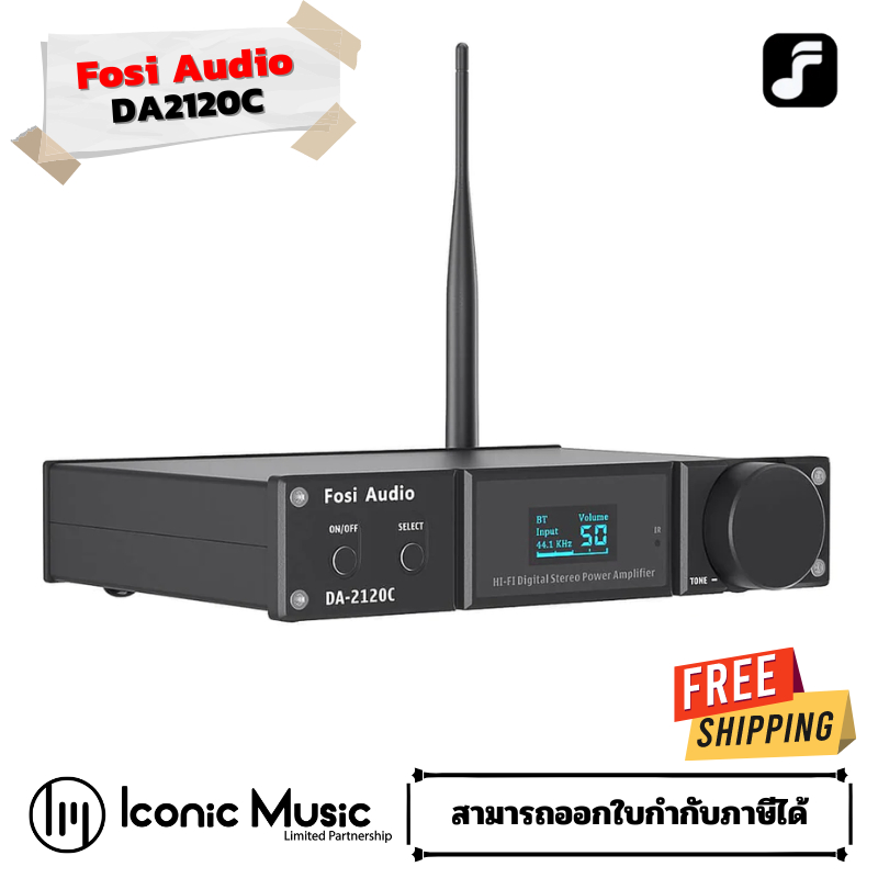 Fosi Audio DA2120C Bluetooth DAC/Amplifier ชิป TI TAS5352A จอ OLED รับ ...