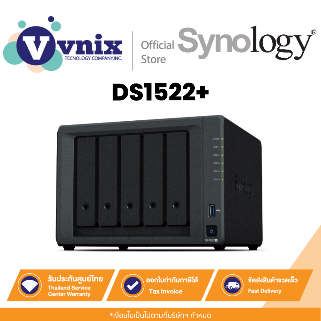 DS1522+ Synology 5-bay DiskStation (up to 15-bay) By Vnix Group ...