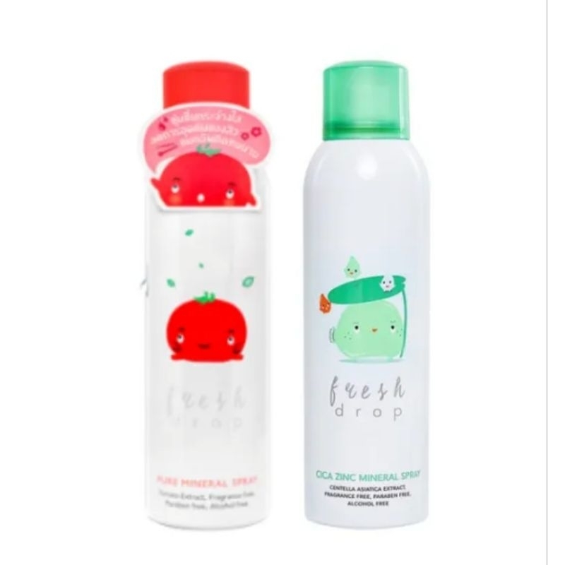 สเปรย์น้ำแร่ Fesh Drop Pure Mineral Spray / Fresh Drop Cica Zinc ...