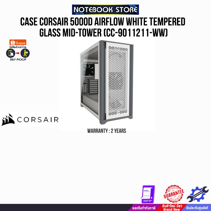 CASE CORSAIR 5000D AIRFLOW WHITE TEMPERED GLASS MID-TOWER (CC-9011211 ...