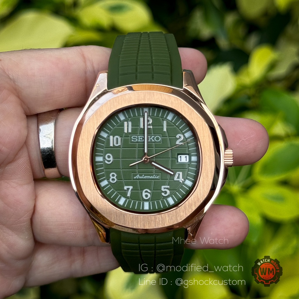 Seiko Mod Aquanaut Style Olive RoseGold Premium Green Dial Seiko Mod Aquanaut Style Olive RoseGold Premium Green Dial