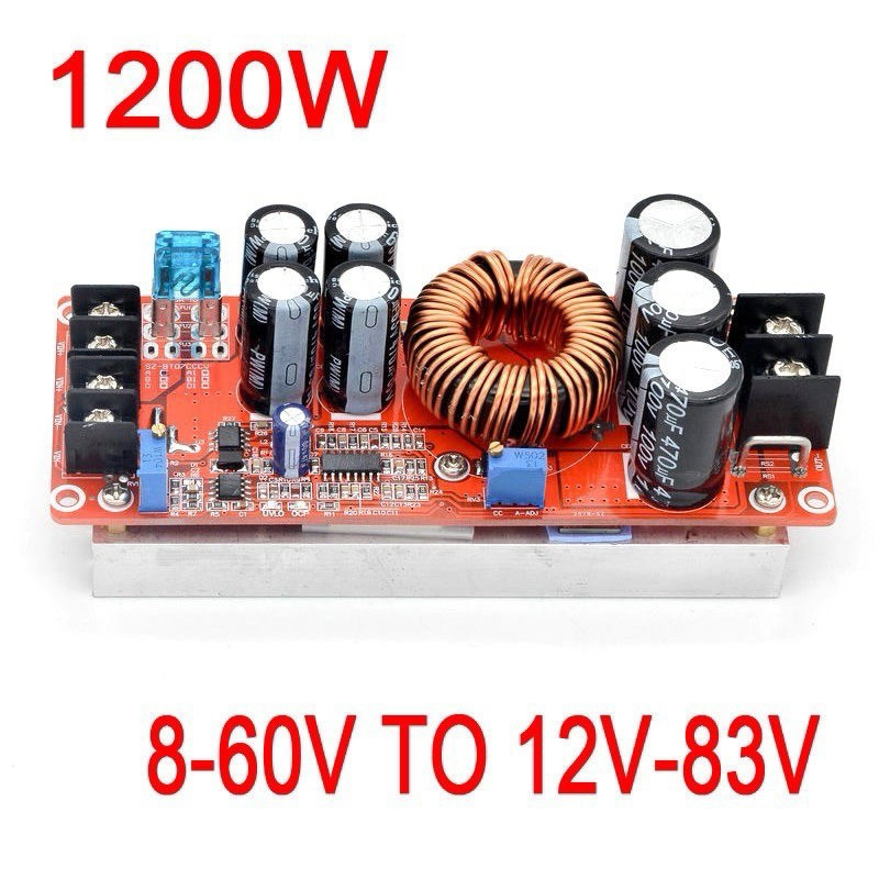 1200W 20A DC Converter Boost Power Supply Module Input 10-60V Output 12 ...