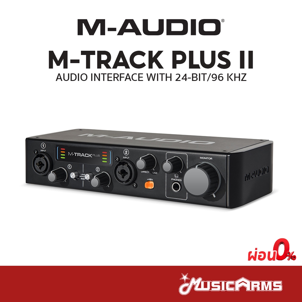 M-Audio M-TRACK PLUS II ออดิโออินเตอร์เฟส Audio Interface รับประกัน ...