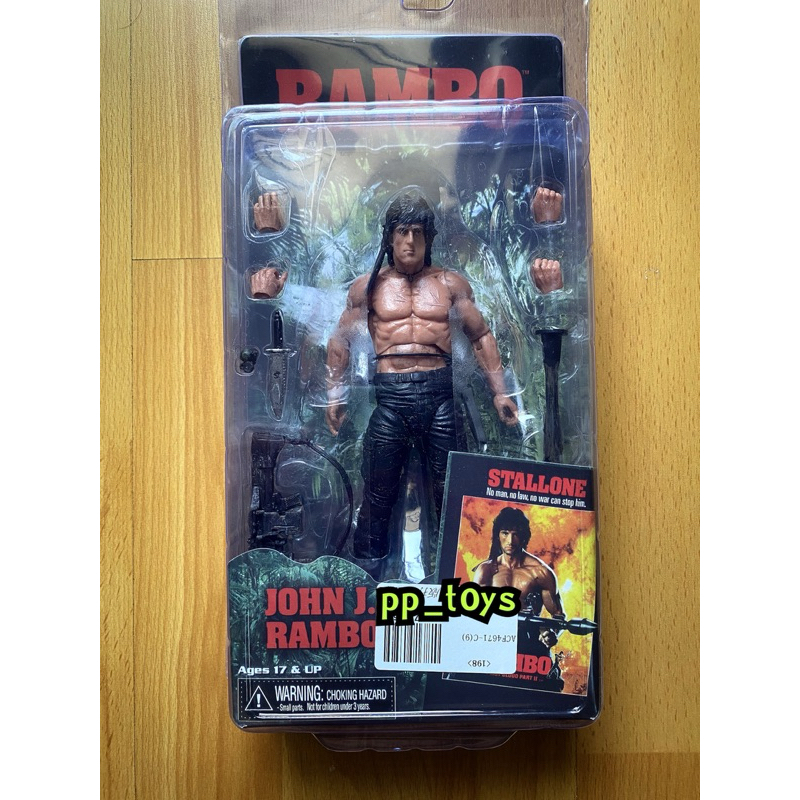 NECA Rambo First Blood โมเดลแรมโบ้ 7“ Figure 1:10 | Shopee Thailand