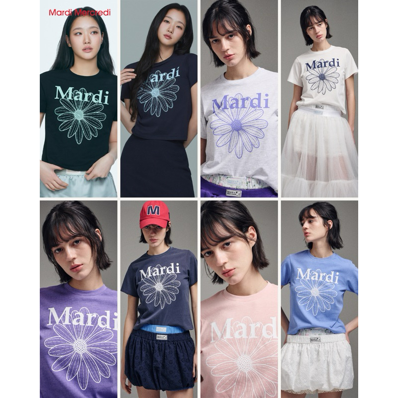 SLIM TSHIRT FLOWERMARDI_MINT PLUM main image 1