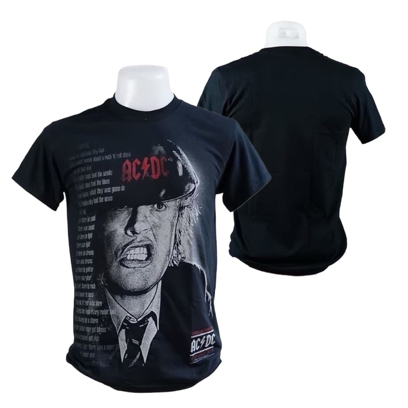 เสื้อวง AC-DC T-SHIRT ลาย Big Face Angus (2018) ลิขสิทธิ์ของแท้100% USA ...