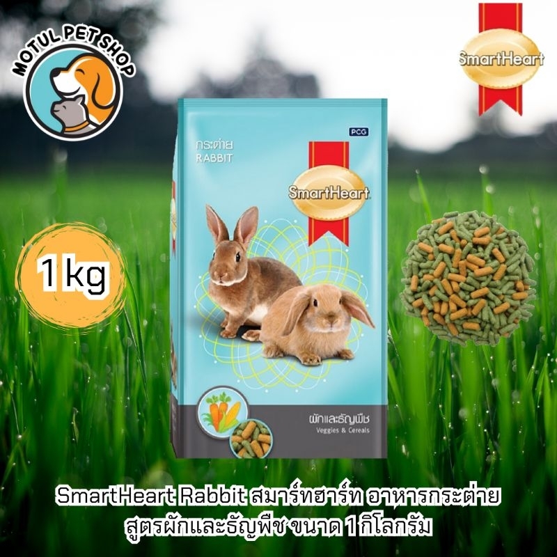 SmartHeart Rabbit สมาร์ทฮาร์ท อาหารกระต่าย สูตรผักและธัญพืช ขนาด 1 ...