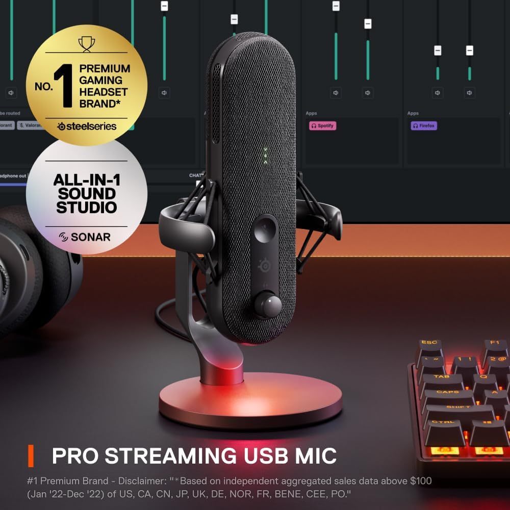 ไมค์ Steelseries - ALIAS ALL-in-1 SOFTWARE SOLUTION USB-C condenser mic ...