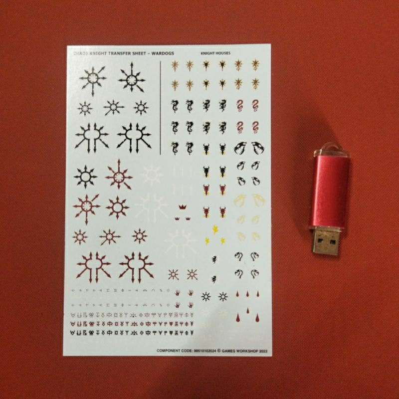 CHAOS KNIGHT DECAL ×1 from WAR DOGS 40k WARHAMMER | Shopee Thailand