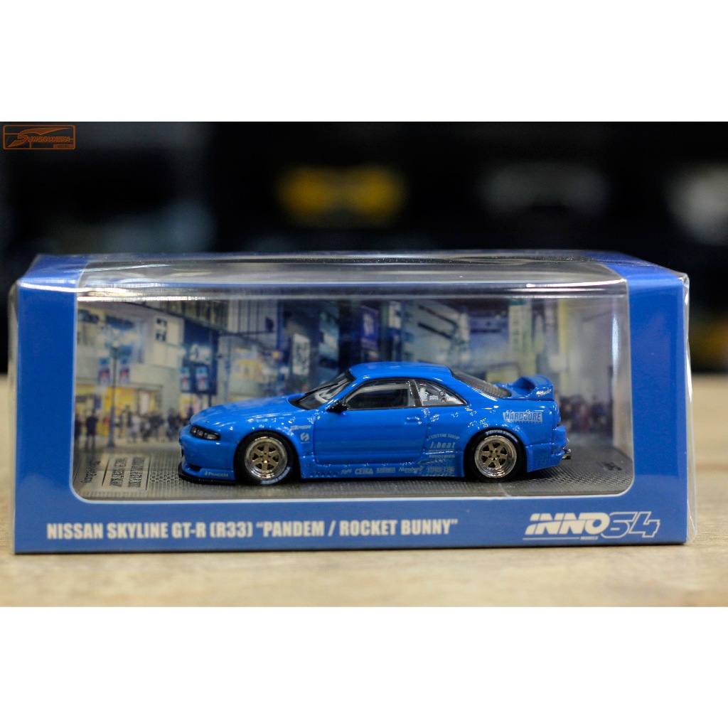 INNO 64 Nissan Skyline GT-R (R33) Pandem Rocket Bunny Blue 1/64 ...