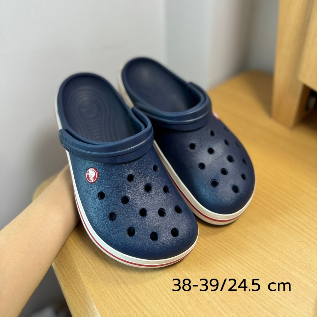 Crocs Crocband Clog สีน้ำเงิน มือสองของแท้ | Shopee Thailand