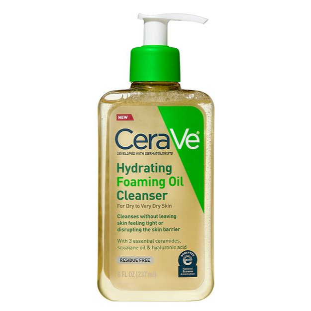 Cerave Hydrating Foaming Oil Cleanser 237ml. เซราวี ออยล์ คลีนเซอร์ ทำความสะอาดผิวหน้า