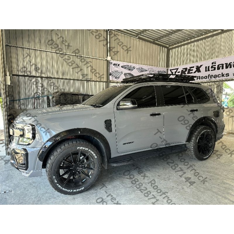 แร็คหลังคา รุ่น R8X ขนาด 110x160 พร้อมชุดขาแร็คสำหรับ Ford everest ...