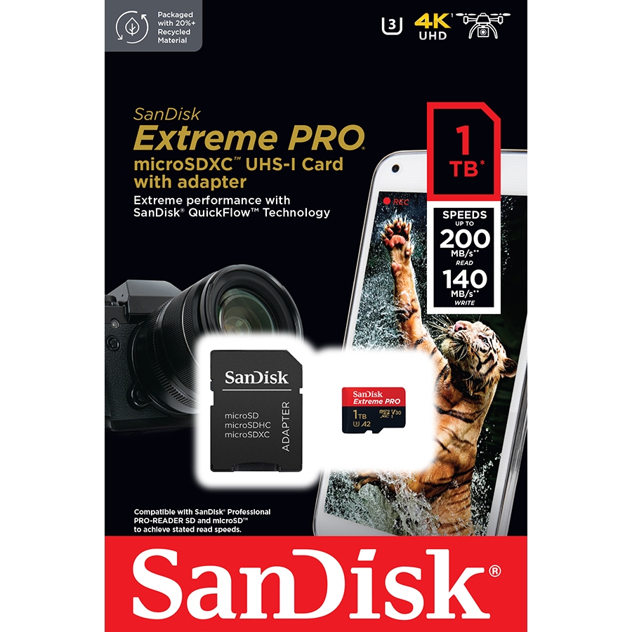 SANDISK Extreme Pro Micro SD card 1 TB 200MB s UHS I V30 4K U3 C10 A2 Memory card SDcard GoPro