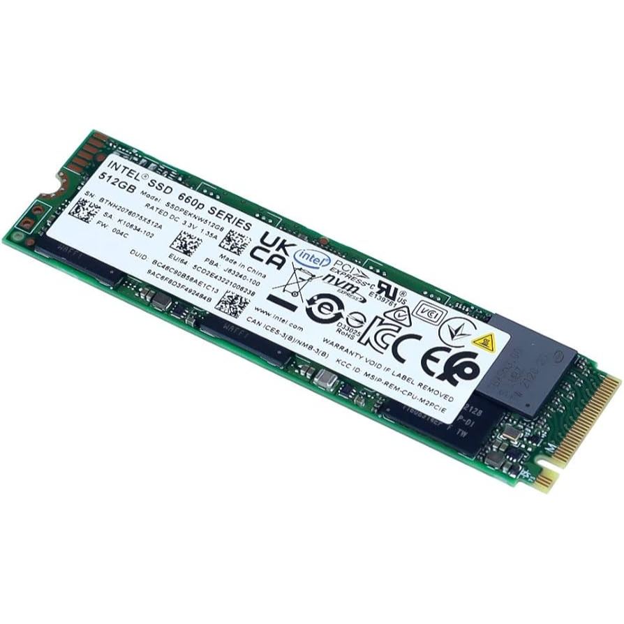 512 GB SSD (เอสเอสดี) INTEL 660P SERIES PCIe/NVMe M.2 2280