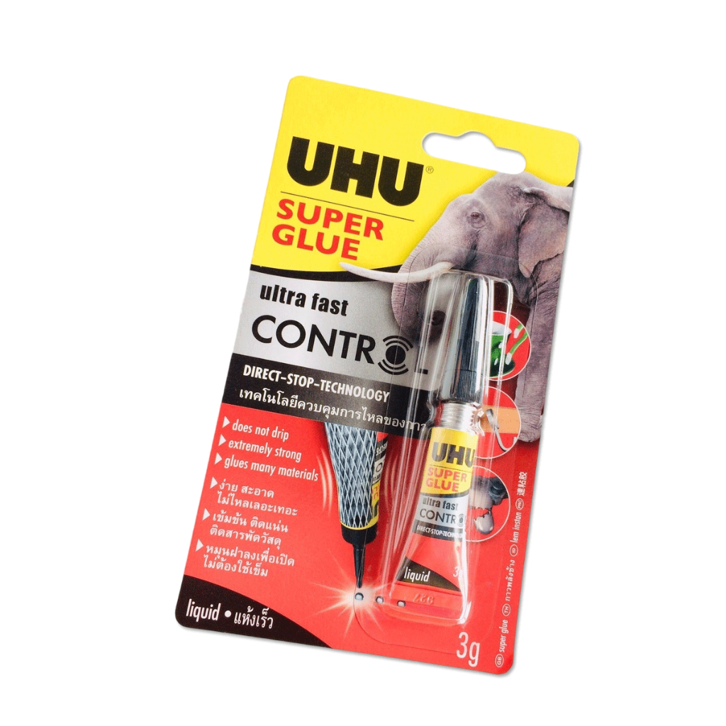 UHU Super Glue Gel Ultra Fast Control กาวพลังช้าง ซุปเปอร์กลู คอนโทรล ...