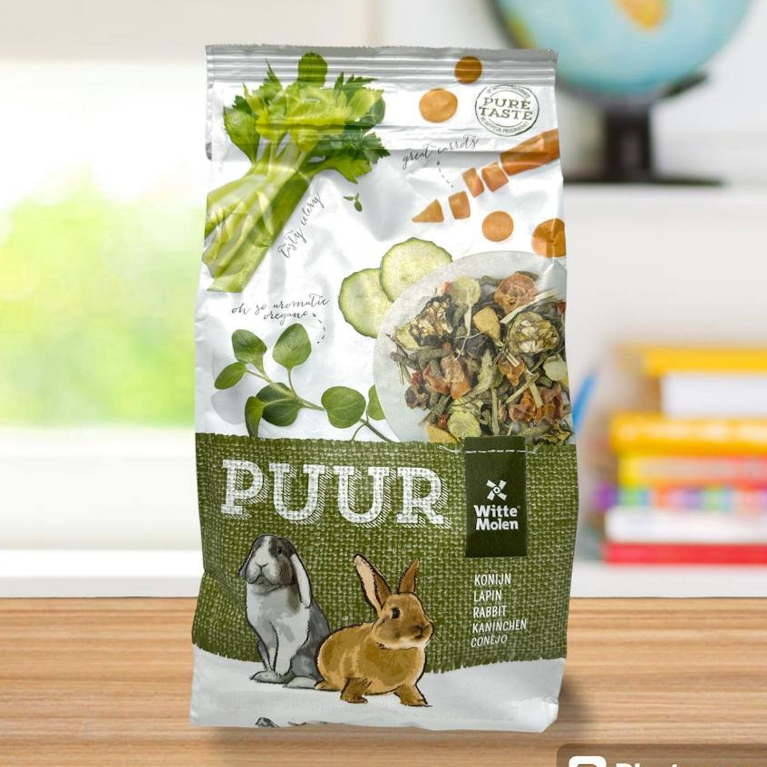 อาหารกระต่ายPUUR Rabbit ขนาด 600กรัมและ2กิโลกรัม สูตรขึ้นฉ่ายผสมแครอท ...