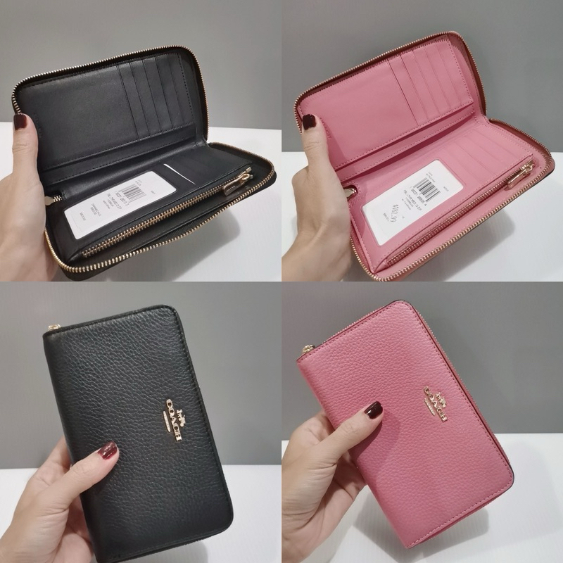 🎀 (สด-ผ่อน) กระเป๋าสตางค์ ใบกลาง C4124 MEDIUM ID ZIP WALLET 🎀 (สด-ผ่อน) กระเป๋าสตางค์ ใบกลาง C4124 MEDIUM ID ZIP WALLET