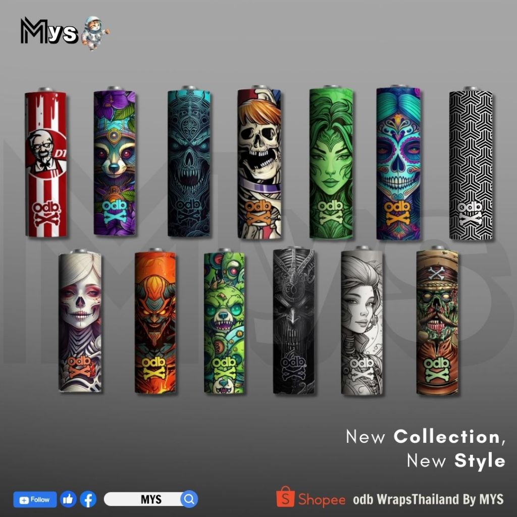 (สินค้าเข้าใหม่) ปลอกถ่าน 18650 ODB WRAPS ของแท้ 100% | Shopee Thailand